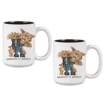 Kentucky Wildcats Two-Piece 15oz. Laura Wilcox Mascot Mug Set