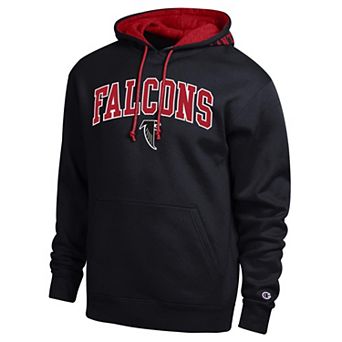 Men's Champion Black/Cardinal Atlanta Falcons Contrast Hoodie