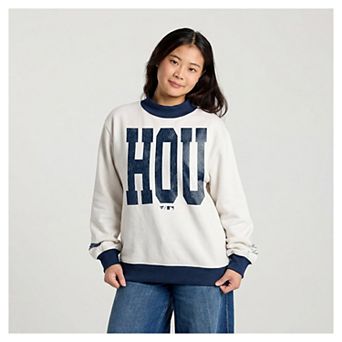 Women's Fanatics Cream Houston Astros City Abbreviation Sweatshirt