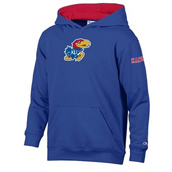 Youth Champion Royal Kansas Jayhawks Fleece Hoodie