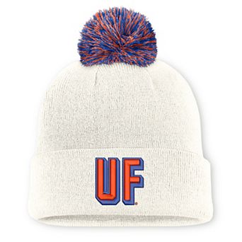 Unisex Nike White Florida Gators Letter Mascot Knit Hat with Pom