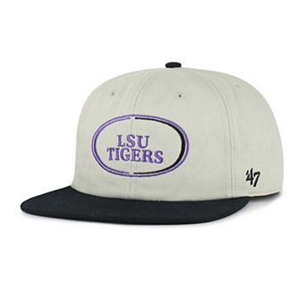 Unisex '47 Gray/Black LSU Tigers Ovalcrest Captain Snapback Hat