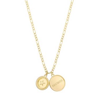 LUV AJ Dallas Cowboys Double Coin Logo Necklace