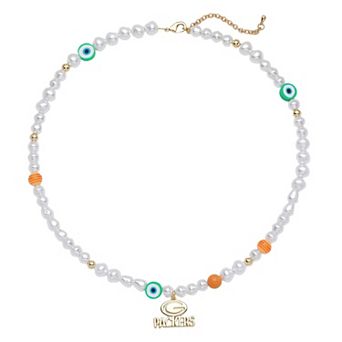 LUV AJ Green Bay Packers Pearl Bead Logo Necklace