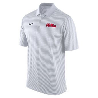 Men's Nike White Ole Miss Rebels Dri-FIT Tour Stripe Polo