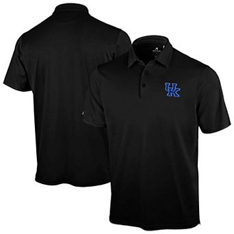 Men's Antigua Black Kentucky Wildcats Unshakeable Solid Polo