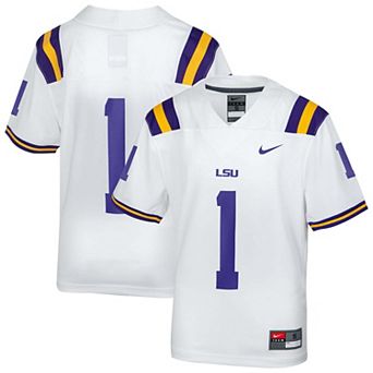 Preschool Nike White LSU Tigers Replica Football Jersey