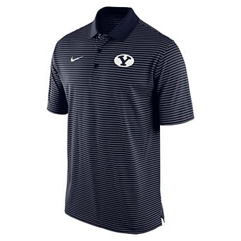 Men's Nike Navy BYU Cougars Dri-FIT Tour Stripe Polo