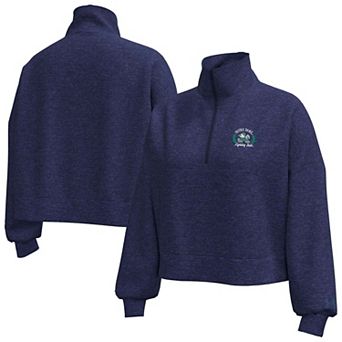 Women's Under Armour Heather Navy Notre Dame Fighting Irish Icon Fleece Half-Zip Jacket