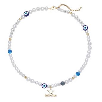LUV AJ Dallas Cowboys Pearl Bead Logo Necklace