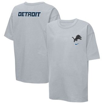 Youth Nike Silver Detroit Lions 2026 Rivalries Collection Helmet Max90 T-Shirt