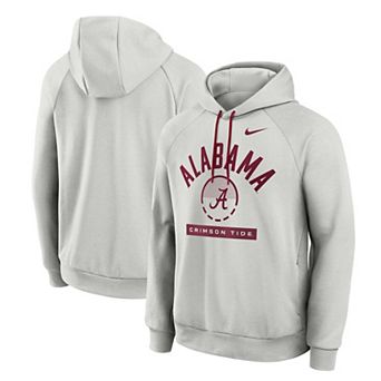 Men's Nike Gray Alabama Crimson Tide Courtside Practice Dri-FIT Raglan Fleece Hoodie