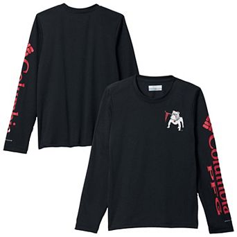 Youth Columbia Black Georgia Bulldogs Terminal Tackle Long Sleeve T-Shirt