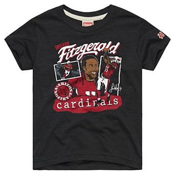 Youth Homage Larry Fitzgerald Charcoal Arizona Cardinals Player Graphic Tri-Blend T-Shirt