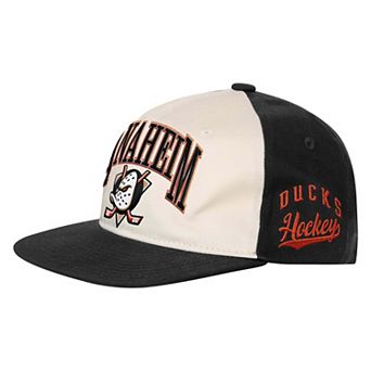 Youth Outerstuff Natural/Black Anaheim Ducks Arch Snapback Hat