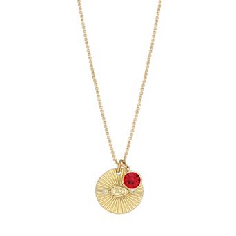 Women's LUV AJ Gold Kansas City Chiefs Spiral and Stone Charm Necklace