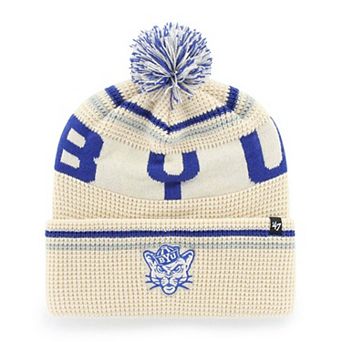 Unisex '47 Cream BYU Cougars Quattrle Waffle Cuffed Knit Hat with Pom