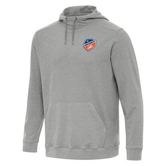 Men's Antigua Heather Gray FC Cincinnati Cloud Pullover Hoodie