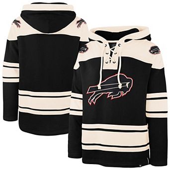 Men's '47 Black Buffalo Bills Superior Lacer Hoodie