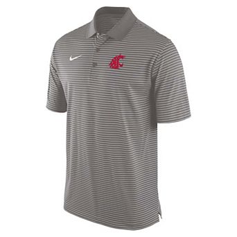 Men's Nike Gray Washington State Cougars Dri-FIT Tour Stripe Polo
