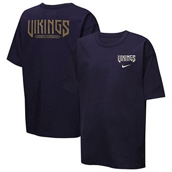 Youth Nike Purple Minnesota Vikings 2026 Rivalries Collection Helmet Max90 T-Shirt