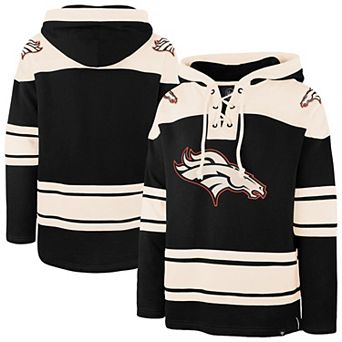 Men's '47 Black Denver Broncos Superior Lacer Hoodie