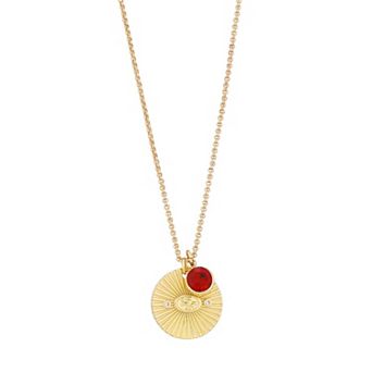 Women's LUV AJ Gold San Francisco 49ers Spiral and Stone Charm Necklace