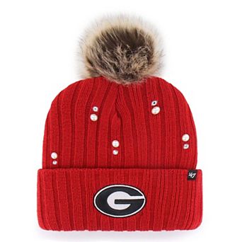 Women's '47 Brand Red Georgia Bulldogs Pearl Knit Hat with Pom