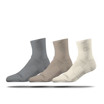 Unisex Strideline Kansas City Chiefs Three-Pack Neutrals Half Calf Sock Set