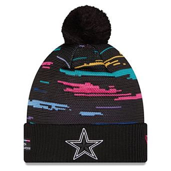 Men's New Era Black Dallas Cowboys 2026 NFL Crucial Catch Cuffed Knit Hat with Pom