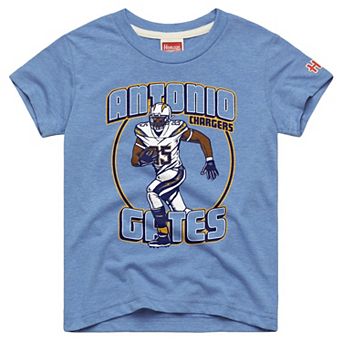 Youth Homage Antonio Gates Los Angeles Chargers Light Blue Retired Greats T-Shirt