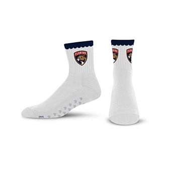 Women's PRO Compression Florida Panthers White Heartshape Grippers Yoga-Pilates Quarter Socks