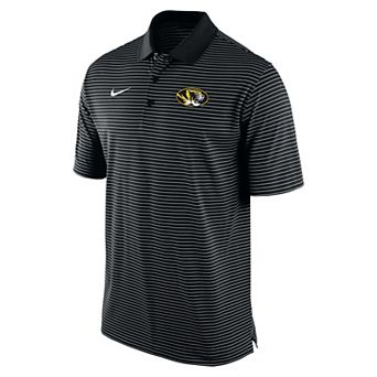 Men's Nike Black Missouri Tigers Dri-FIT Tour Stripe Polo