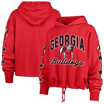 Women's '47 Red Georgia Bulldogs Starry Eyed Venice Pullover Hoodie