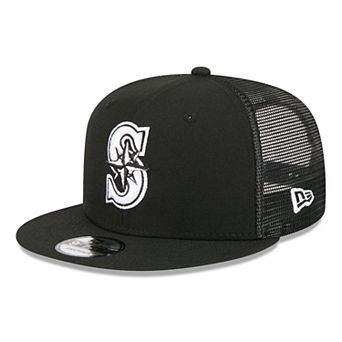 Men's New Era Black Seattle Mariners 9FIFTY Adjustable Trucker Hat