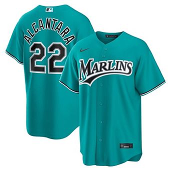 Men's Nike Sandy Alcantara Teal Miami Marlins Alternate Replica Jersey