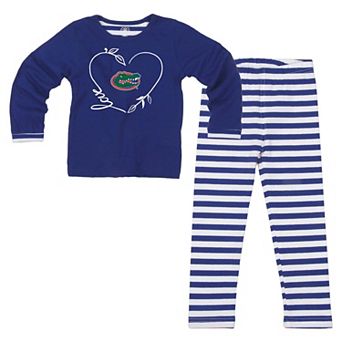 Girls Toddler Wes & Willy Royal Florida Gators 2 pc Long Sleeve Top and Pants Set
