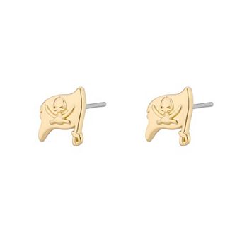 Women's LUV AJ Gold Tampa Bay Buccaneers Logo Stud Earrings