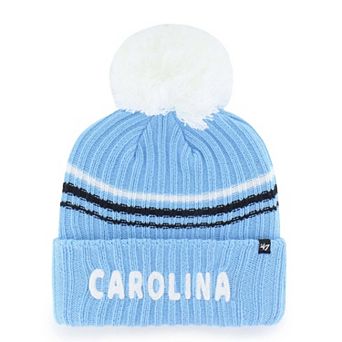 Women's '47 Carolina Blue North Carolina Tar Heels Seasonal Fuzzy Script Big Pom Knit Hat