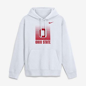 Men's Nike White Ohio State Buckeyes Primetime Gradient Square Club Hoodie