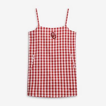 Women's Gameday Social Crimson Oklahoma Sooners Gingham Skort Dress