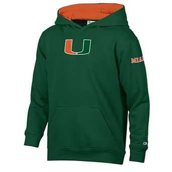 Youth Champion Green Miami Hurricanes Fleece Hoodie