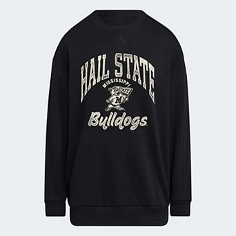 Women's adidas Black Mississippi State Bulldogs Soft Lux Sweatshirt