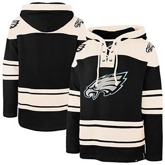 Men's '47 Black Philadelphia Eagles Superior Lacer Hoodie