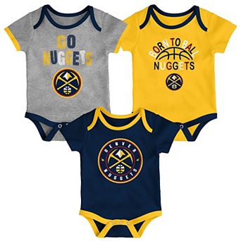 Newborn & Infant Outerstuff Denver Nuggets Born To Ball 3-Pack Bodysuit Set