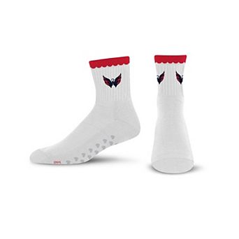 Women's PRO Compression Washington Capitals White Heartshape Grippers Yoga-Pilates Quarter Socks