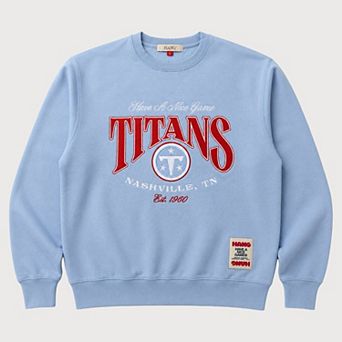 Unisex HANG Light Blue Tennessee Titans Heritage Sweatshirt
