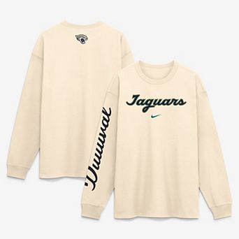 Men's Nike Natural Jacksonville Jaguars 2026 Rivalries Collection Max90 Long Sleeve T-Shirt