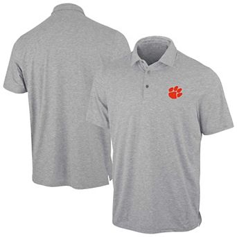 Men's Antigua Heather Gray Clemson Tigers Static Polo