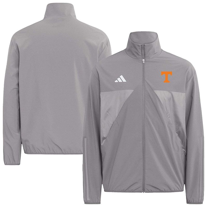 adidas Gray Tennessee Volunteers House Of Tiro Full-Zip Woven Track Top